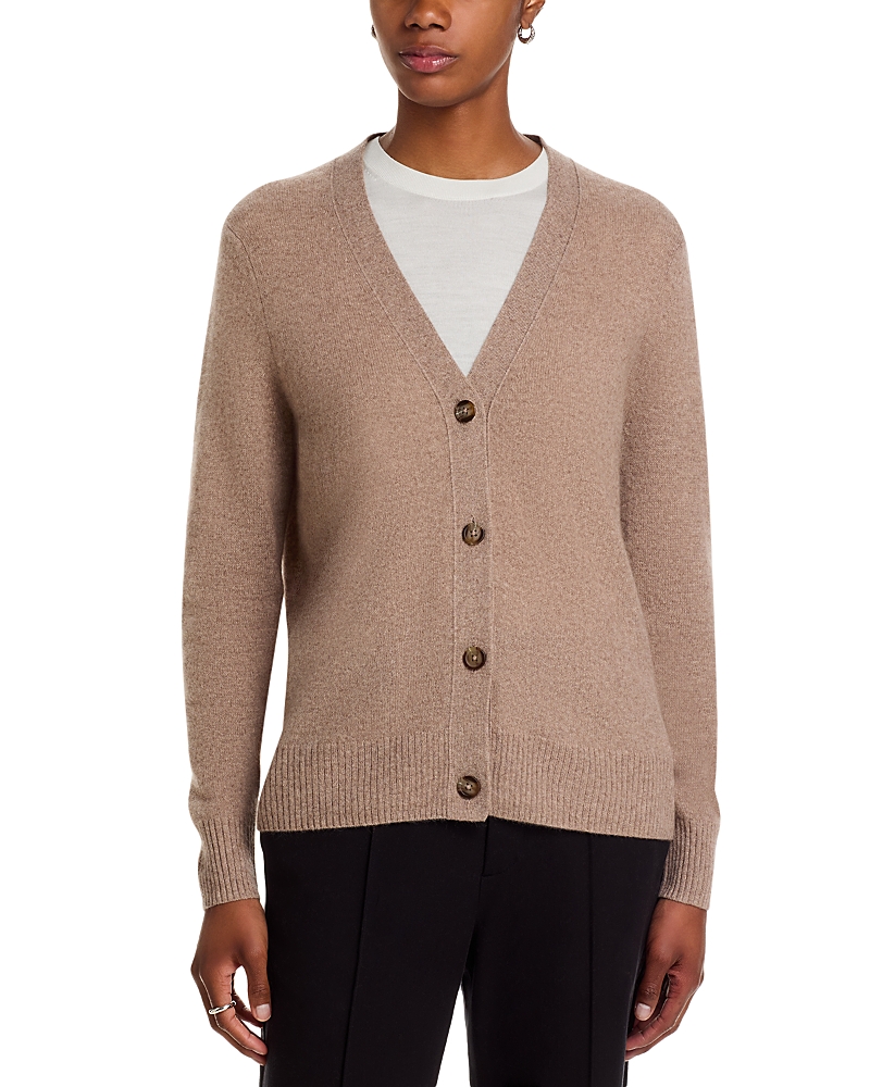 C By Bloomingdale's Cashmere Grandmother Cashmere V Neck Cardigan Sweater - Exclusive In Brown