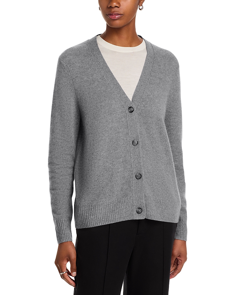 C By Bloomingdale's Cashmere Grandmother Cashmere V Neck Cardigan Sweater - Exclusive In Gray