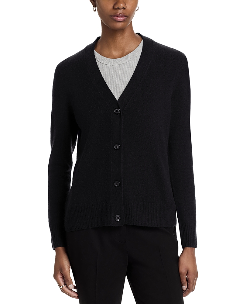 C By Bloomingdale's Cashmere Grandmother Cashmere V Neck Cardigan Sweater - Exclusive In Black
