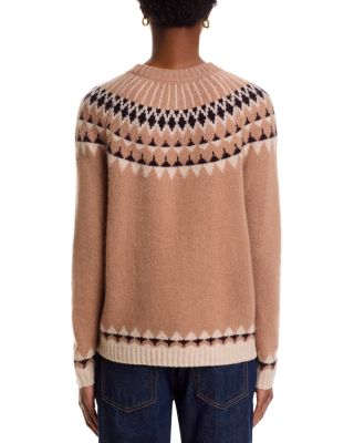 100% Cashmere Fair Isle Crewneck Sweater - Exclusive