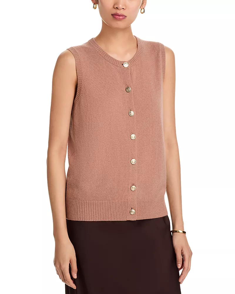C by Bloomingdale's Cashmere Cashmere Crewneck Sweater Vest - Exclusive