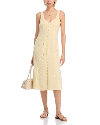 V Neck Eyelet Dress - Exclusive