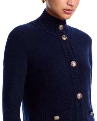 100% Cashmere Rib Knit Cardigan - Exclusive