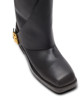 Women's Twist Flat Leather Boots