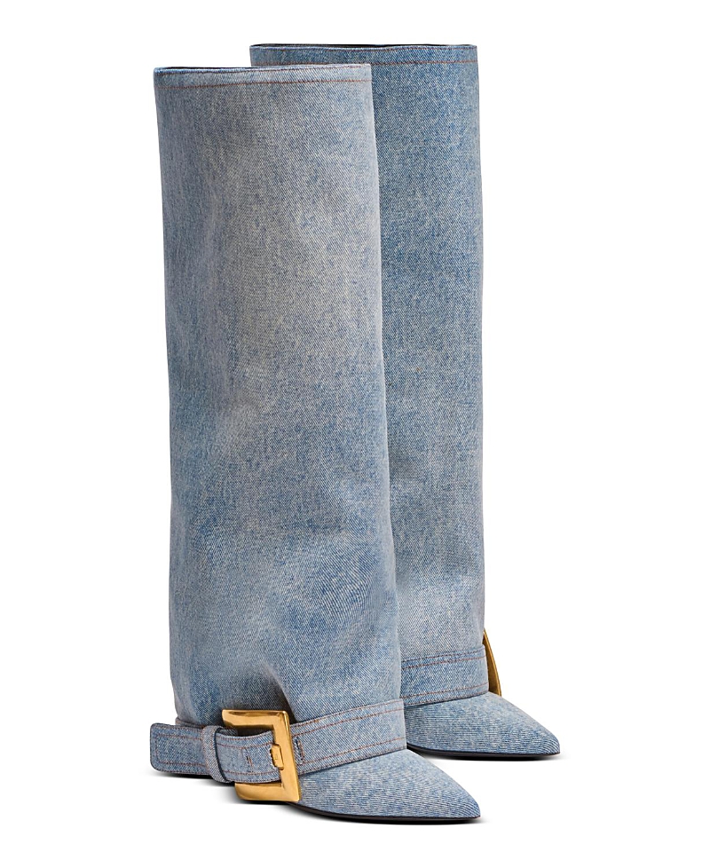 Balmain Women's Anthem Denim Boots