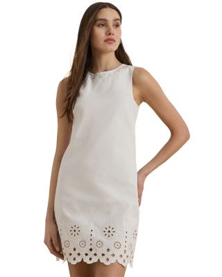 Ralph Lauren - Eyelet Denim Sleeveless Shift Dress