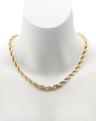 Statement Rope Chain Collar Necklace, 21"