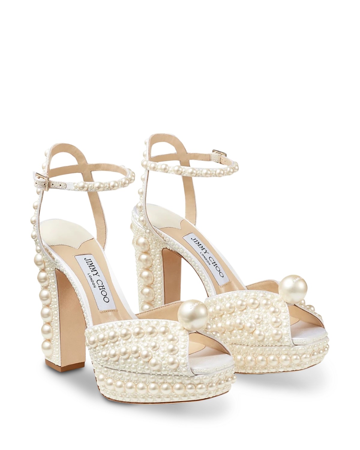 Jimmy Choo Women's Sacaria 120 Embellished Sandals in White
