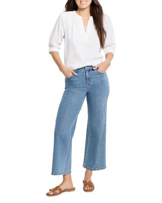 Crinkled Knit Cafe Top