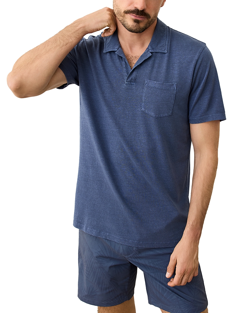Marine Layer Regular Fit Resort Polo In Blue