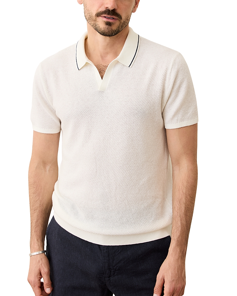 Marine Layer Greyson Regular Fit Short Sleeve Sweater In White