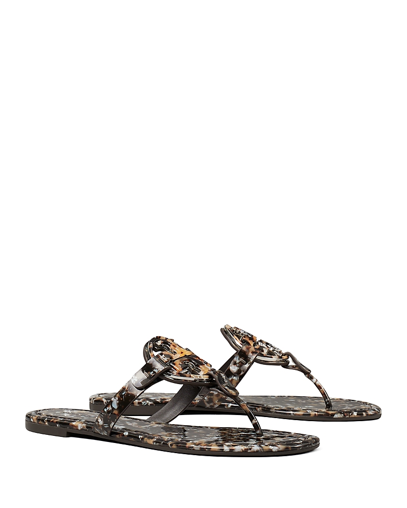Tory Burch Miller Printed Patent Sandal In Brown