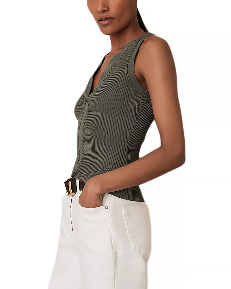 Reiss Lanette Craft Stitch Vest Top