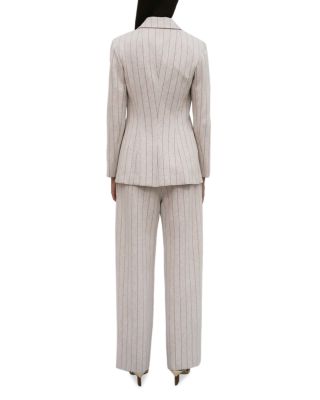 Pinstripe Peak Lapel Jacket