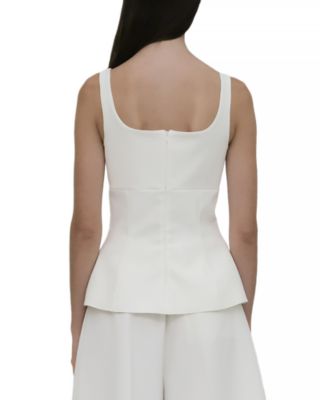 Square Neck Button Front Top