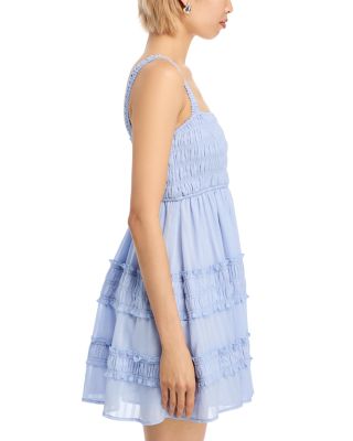 Shadow Stripe Gathered Mini Dress - Exclusive