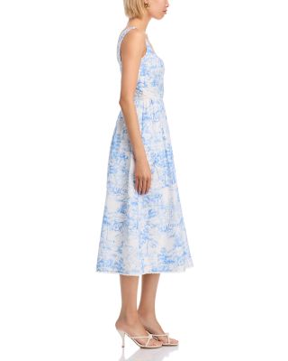 Forest Toile Poplin Midi Dress - Exclusive