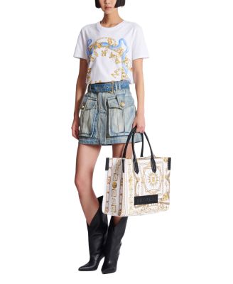 B-Army Medium Tote Bag in Printed Canvas