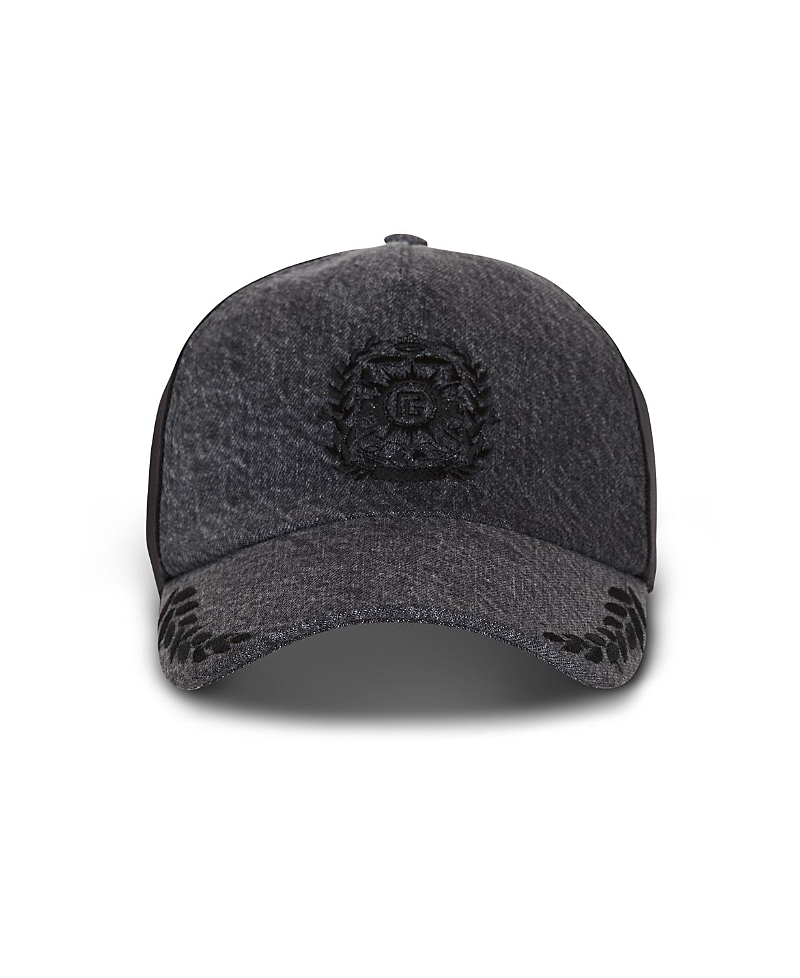 Balmain Ecusson Embroidered Denim Cap