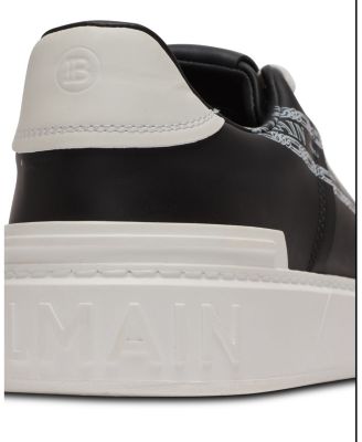  Men's B-Court Printed Calfskin Trainers Sneakers
