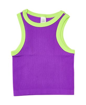 Malibu Sugar - Girls' Contrast Trim Sleeveless Top - Big Kid