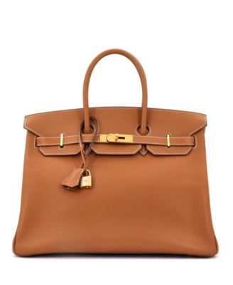 Pre-Owned HERMÈS - Birkin 35 Handbag Brown Epsom with Gold Hardware