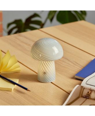 Mini Cordless Glass Mushroom Lamp
