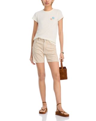 Kaia Stripe High Rise Shorts