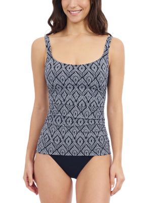 Plume Square Neck D Cup Tankini Top &amp; Tutti Frutti Classic Seamless Bottom