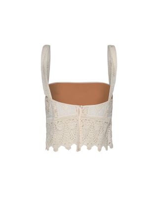 Casablanca Scalloped Lace Top