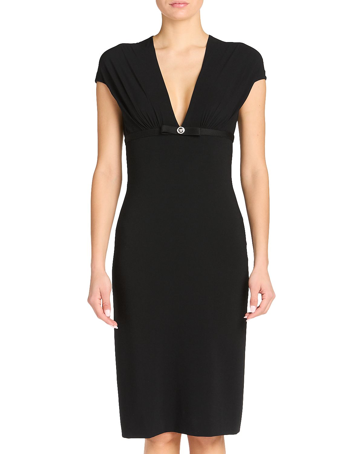 Versace Plunging Neck Dress