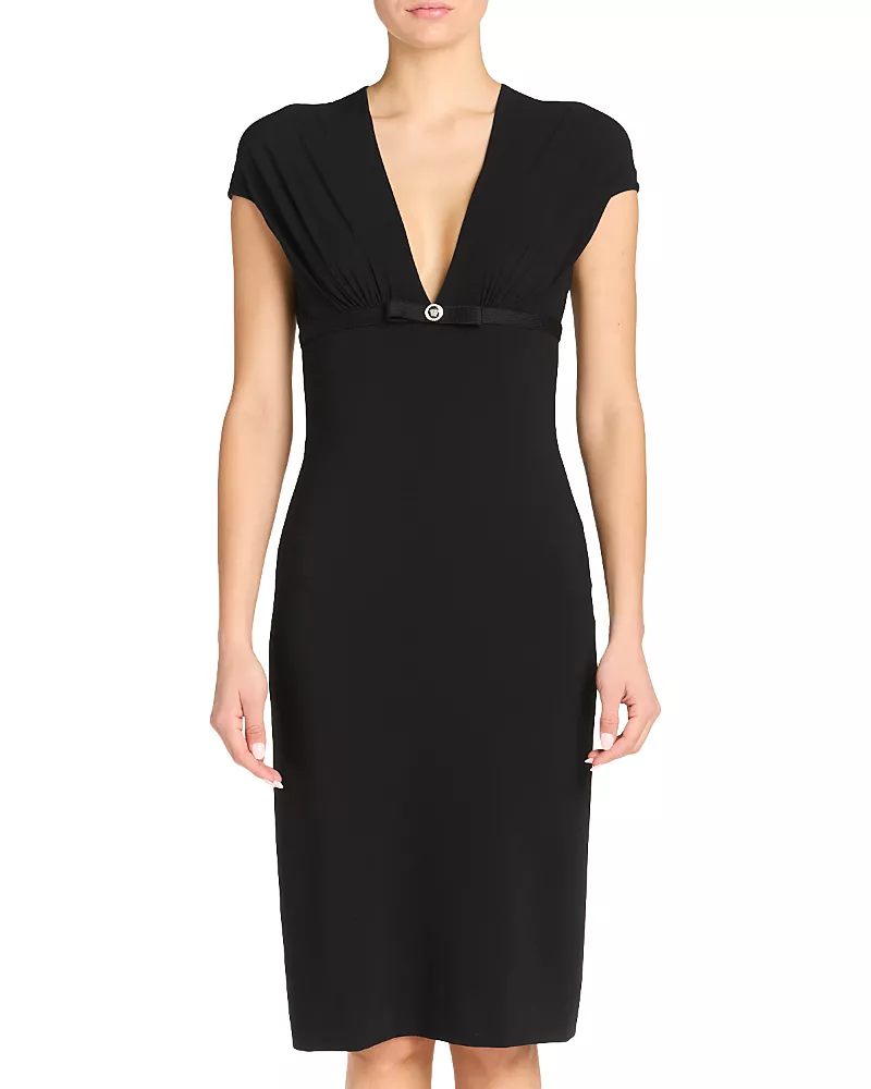 Versace Plunging Neck Dress