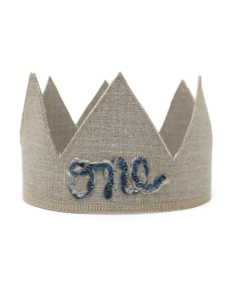 oh baby! Girls' Linen Crown - one Yarn Embroidered - Baby