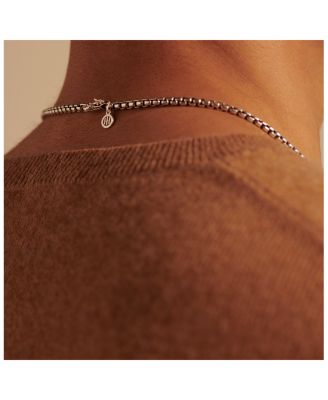 Sterling Silver Naga Box Chain Necklace, 3.7mm