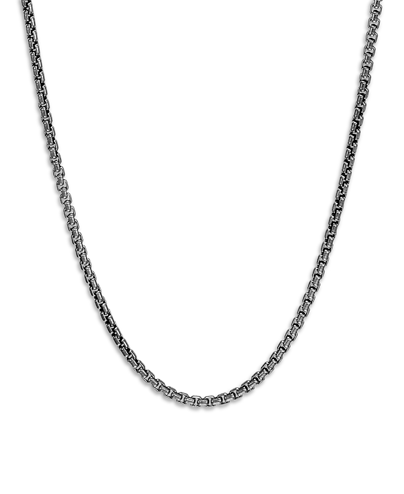 John Hardy Sterling Silver with Satin Matte Black Rhodium Classic Chain Necklace, 26