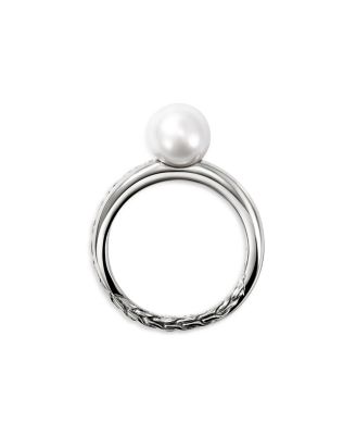 Sterling Silver JH Essentials Cultured Freshwater Pearl Crossover Statement Ring