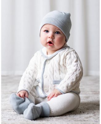  Unisex Organic Sweater Beanie and Bootie 2-Piece Set - Baby
