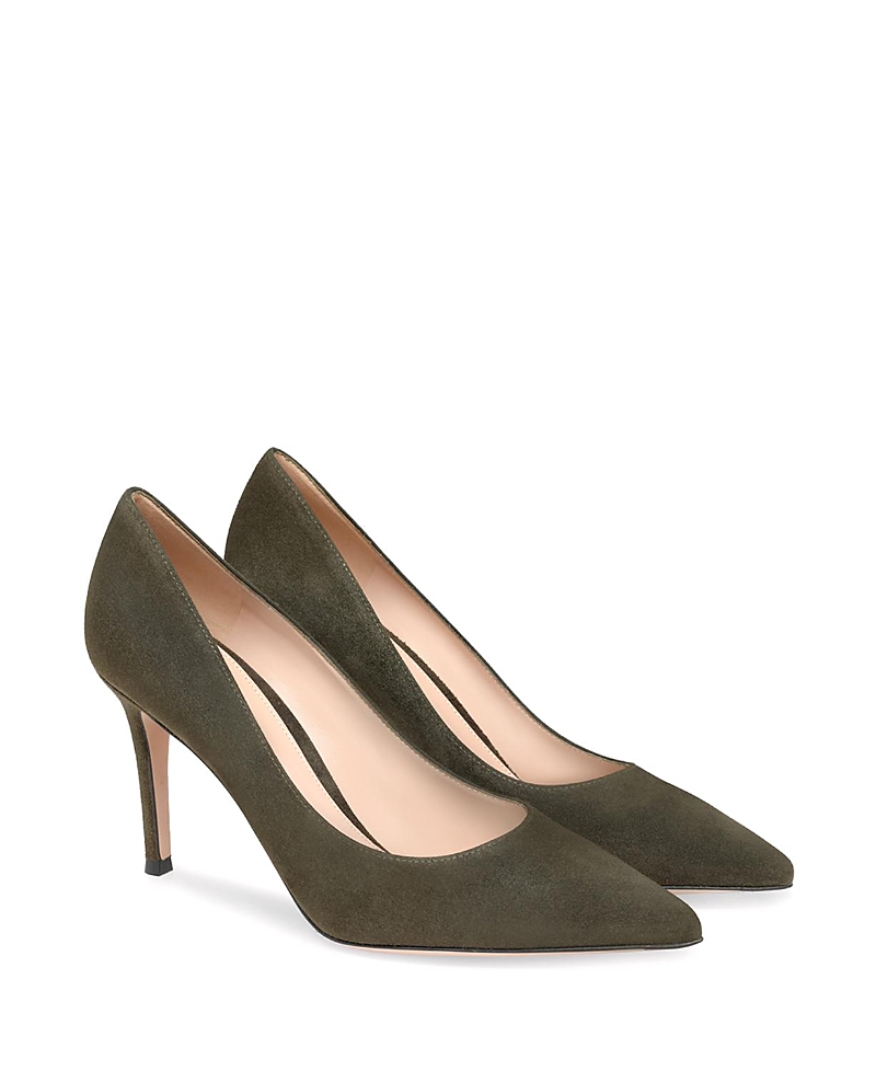 Gianvito Rossi Gianvito 85 Suede Pumps Shoes In Green