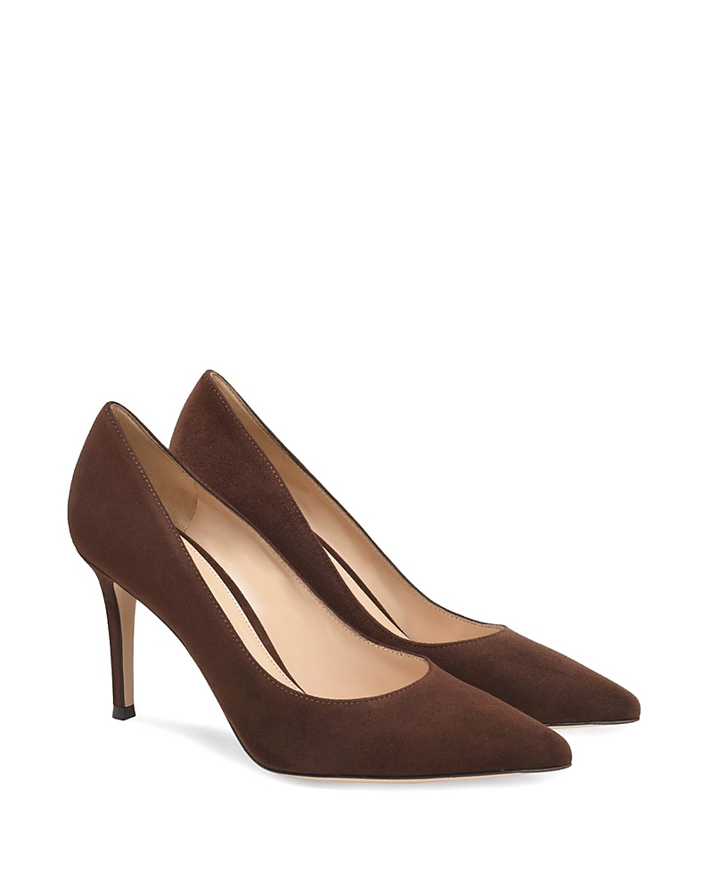 Gianvito Rossi Gianvito 70 Camoscio Heels Brown