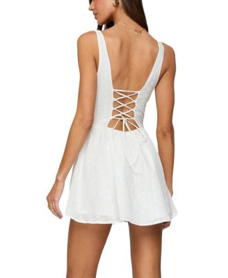 Reina Embroidered Cotton Mini Dress