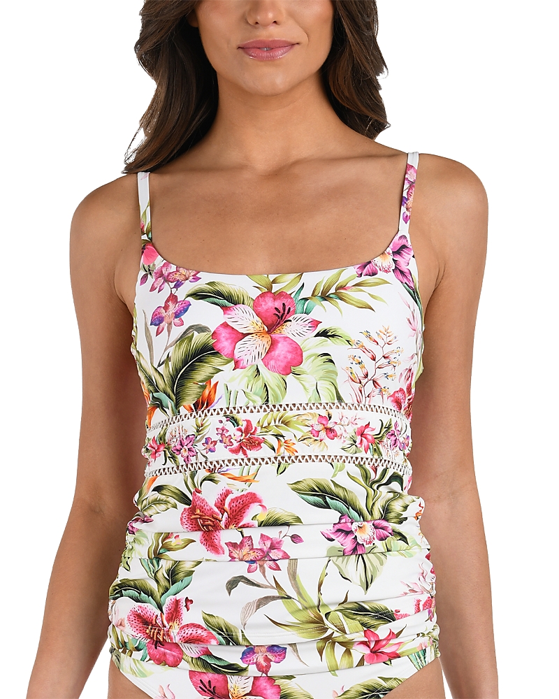 La Blanca Polynesian Tankini Top In White