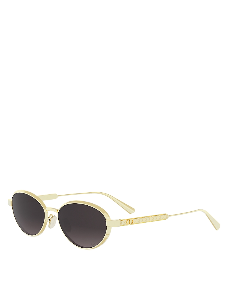 Dior Cannage R1u Oval Sunglasses In Gold