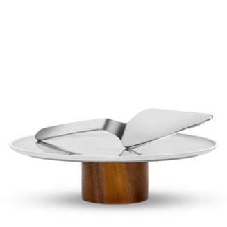 Nambé Pinnacle Cake Plate with Server