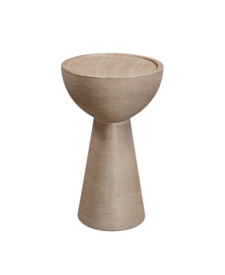  Eclipse Textured Faux Travertine Indoor / Outdoor Side Table