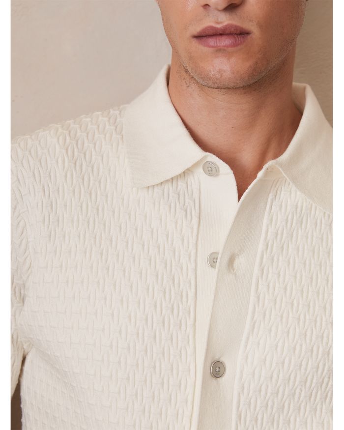 CHE Silva Textured Contrast Trim Short Sleeve Shirt