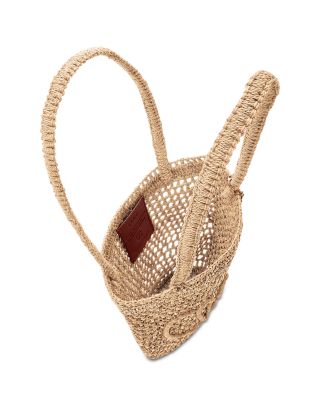 Summer Banana Raffia Small Tote