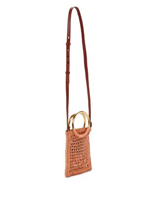 Summer Banana Raffia Mini Tote