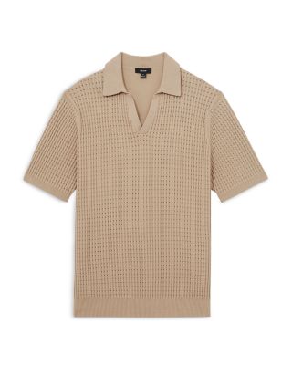 Twist Textured Open Collar Polo