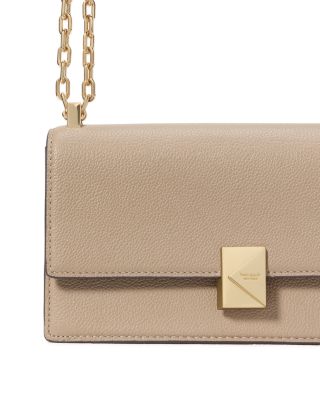 Deco Pebbled Leather Mini Flap Chain Crossbody