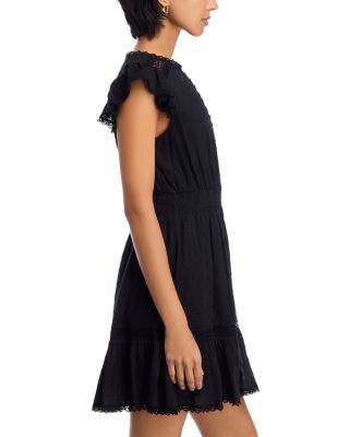 Lace Inset Flutter Mini Dress- Exclusive